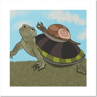 Hitch-Hiker Snail Posters and Art